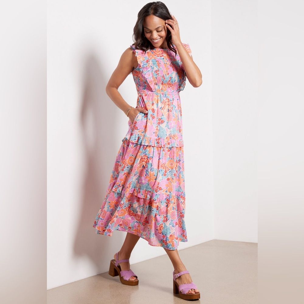 Banjanan Iris Floral Maxi Dress in Dawn, NWT, Size L - Picture 3 of 14